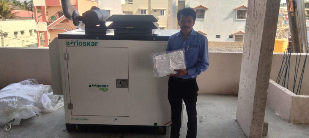 Revamp Power Solutions - Latest update - 10KVA Kirloskar Green DG Set installed at Gollarahatti , Bangalore