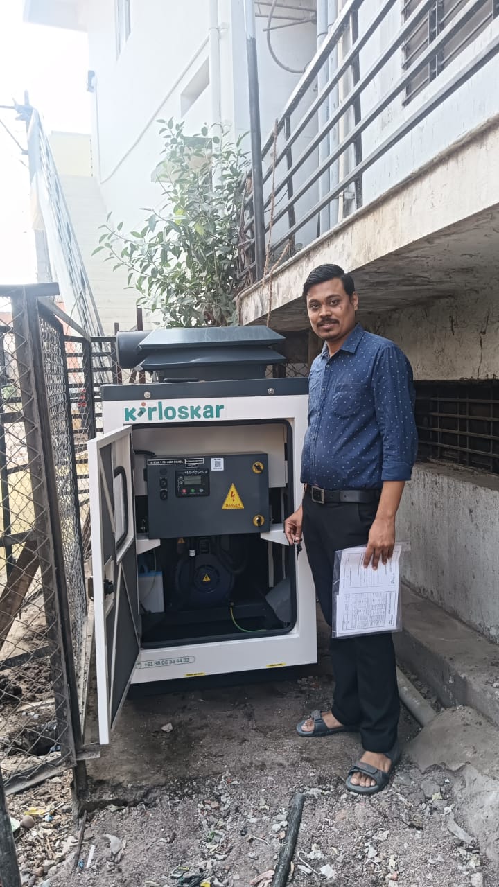 Revamp Power Solutions - Latest update - 10KVA Kirloskar Green DG Set installed at Girinagar , Bangalore