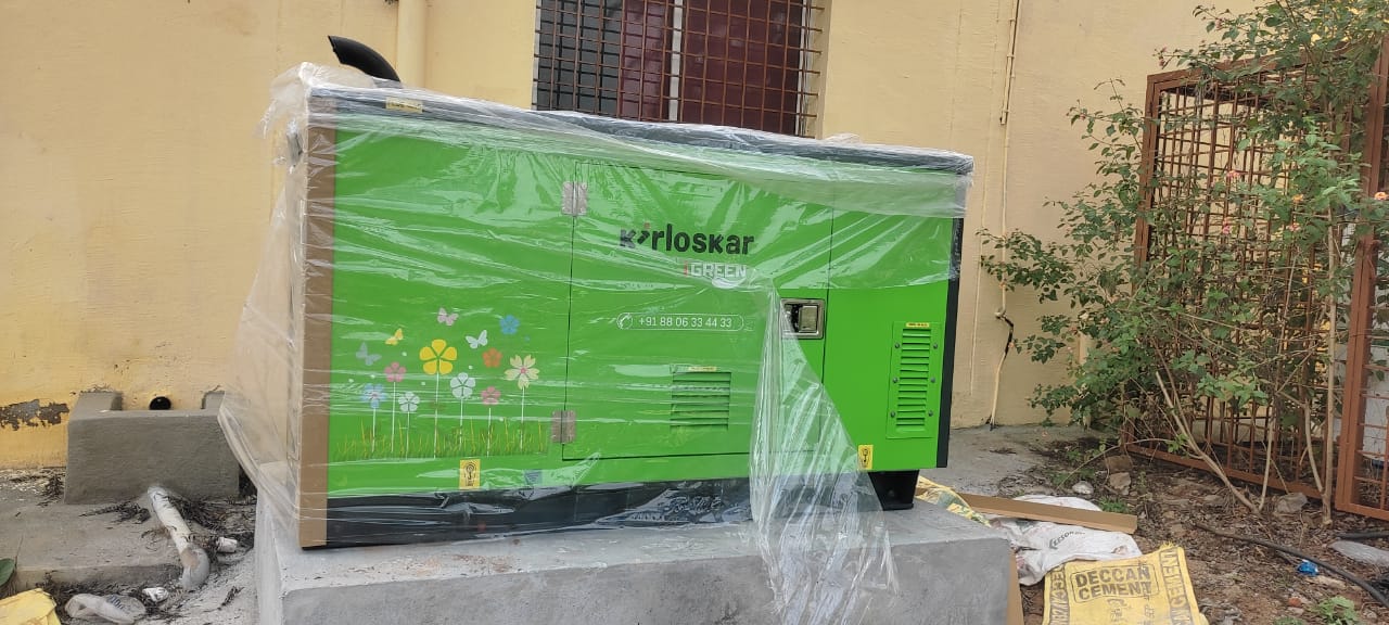 Revamp Power Solutions - Latest update - 15KVA Kirloskar Green DG Set installed at J C Road , Bangalore