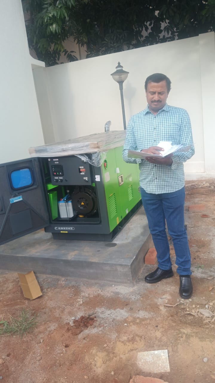 Revamp Power Solutions - Latest update - 20KVA Kirloskar Green DG Set installed at Bhashum Circle  , Bangalore