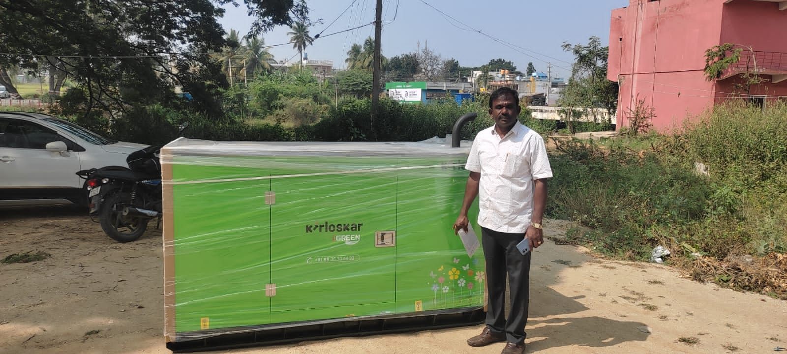 Revamp Power Solutions - Latest update - 20KVA Kirloskar Green DG Set installed at Bagepalli , Chikkaballapur