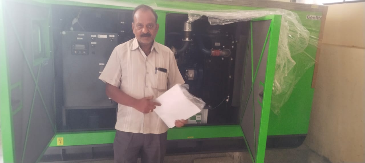 Revamp Power Solutions - Latest update - 62.5KVA Kirloskar Green DG Set installed at Singasandra , Bangalore