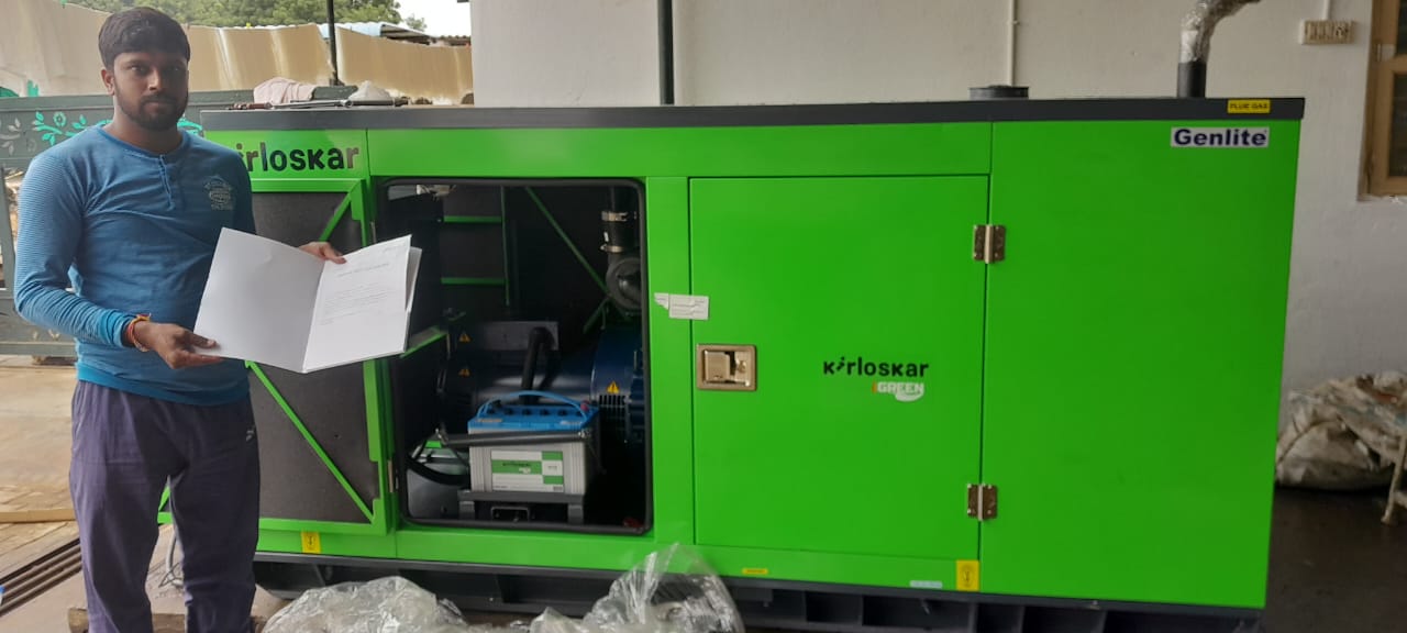 Revamp Power Solutions - Latest update - 35KVA Kirloskar Green DG Set installed at Devanahalli , Bangalore