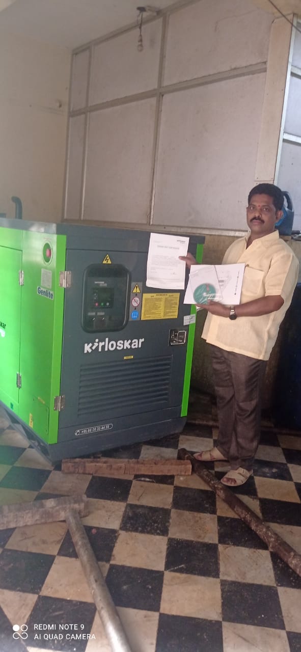 Revamp Power Solutions - Latest update - 35KVA Kirloskar Green DG Set installed at Bagepalli , Chikkaballapur