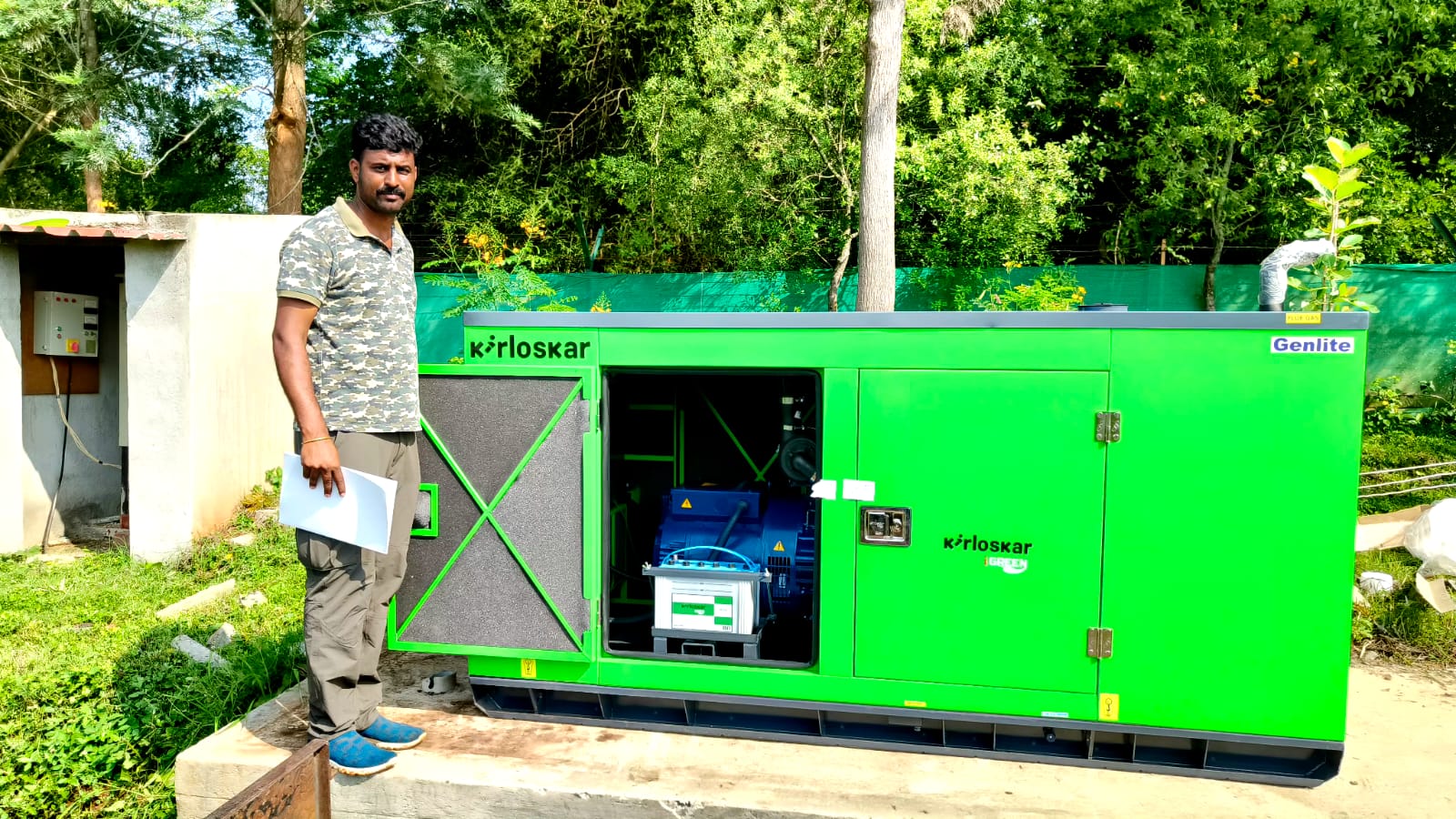 Revamp Power Solutions - Latest update - 35KVA Kirloskar Green DG Set installed at H D Kote , Mysore