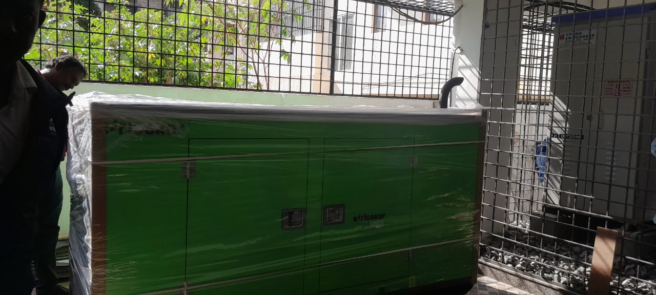 Revamp Power Solutions - Latest update - 40KVA Kirloskar Green DG Set installed at Moodalapalya , Bangalore