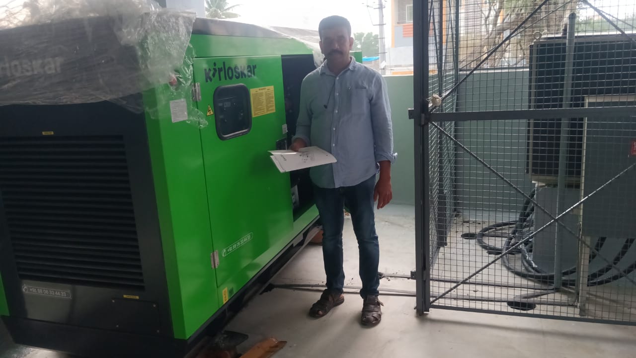 Revamp Power Solutions - Latest update - 62.5KVA Kirloskar Green DG Set installed at K R Puram , Bangalore